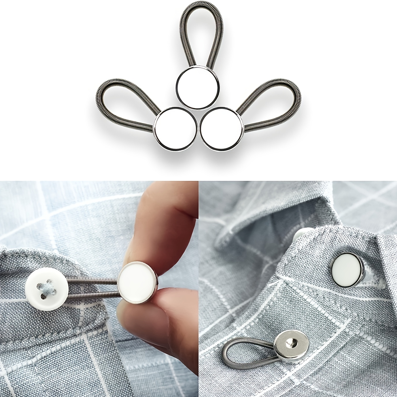 Collar Extenders for Mens Shirts, 12PCS Button Extender for Pants, Premium  Collar Extenders for Mens Shirts, Button Extenders for Mens Dress Shirts