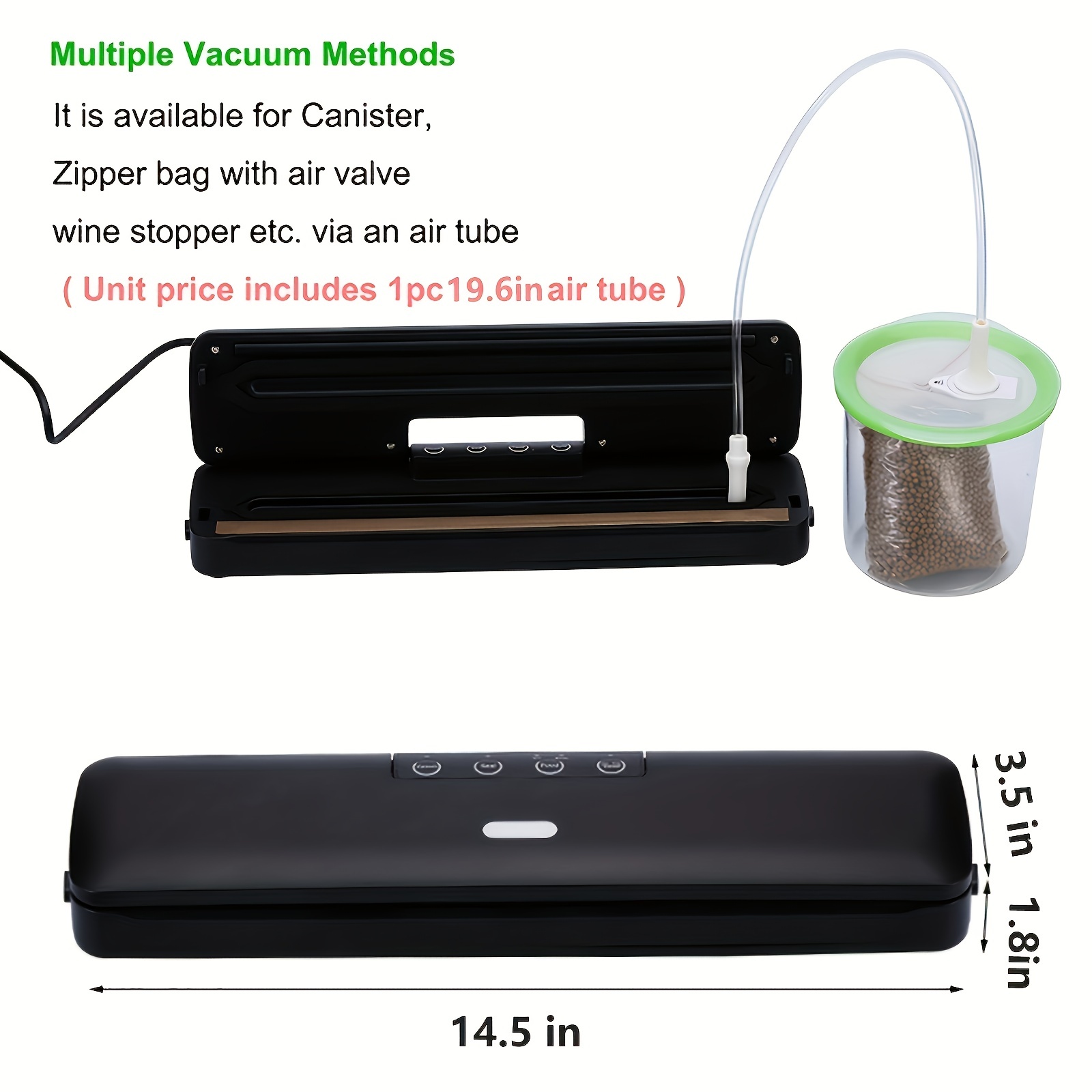 Compact Vacuum Sealer Machine For Food Storage - Automatic Air Sealing  System For Dry And Moist Food - Includes 20 Seal Bags Starter Kit - Temu  Japan