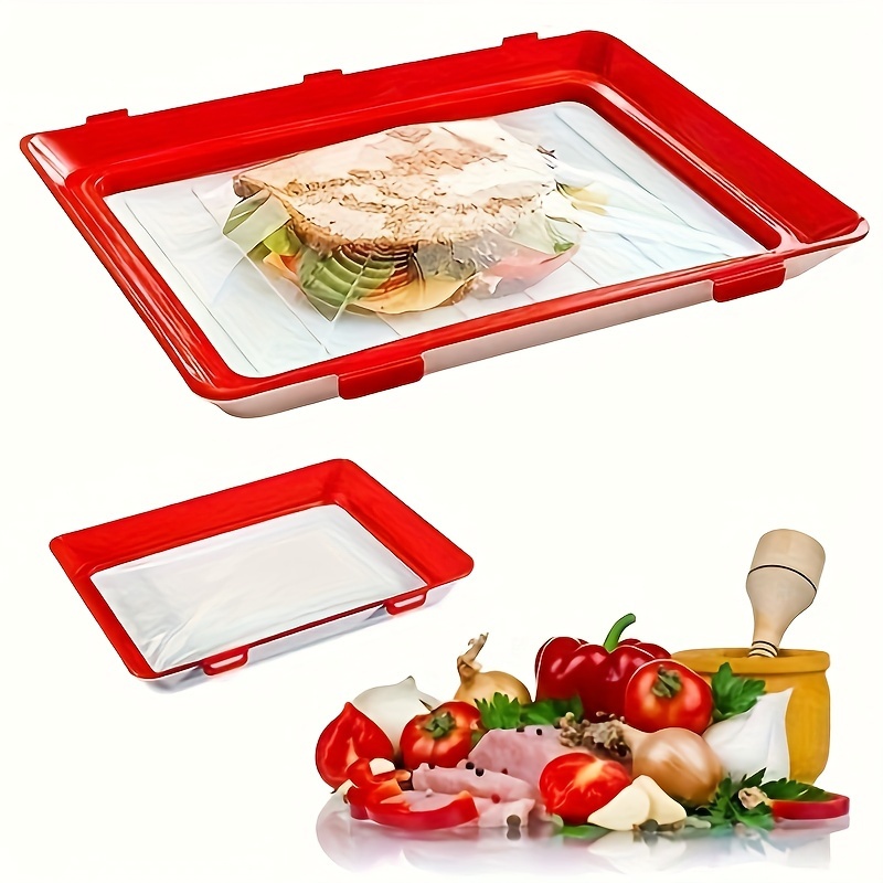 Storage & Organization, Food Preservation Trays, Stackable, Reusable Food  Tray Fresh-keeping Tray With Plastic Lid, Durable, Superior For Keeping Food  Fresh, Dishwasher & Freezer, Kitchen Supplies - Temu