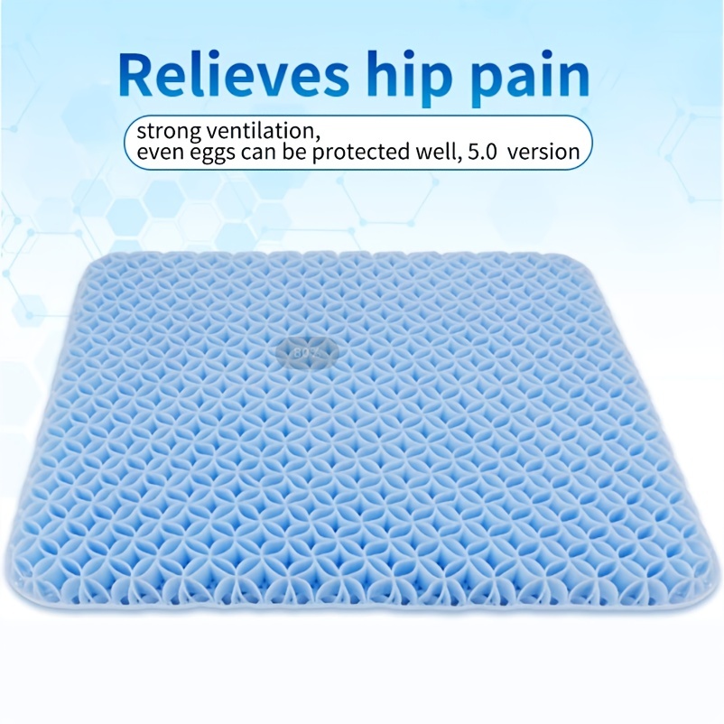 Silicone Seat,Car Chair Back Cushion,Cooling seat Cushion Thick Big  Breathable Honeycomb Design Absorbs Pressure Points Seat Cushion with  Non-Slip