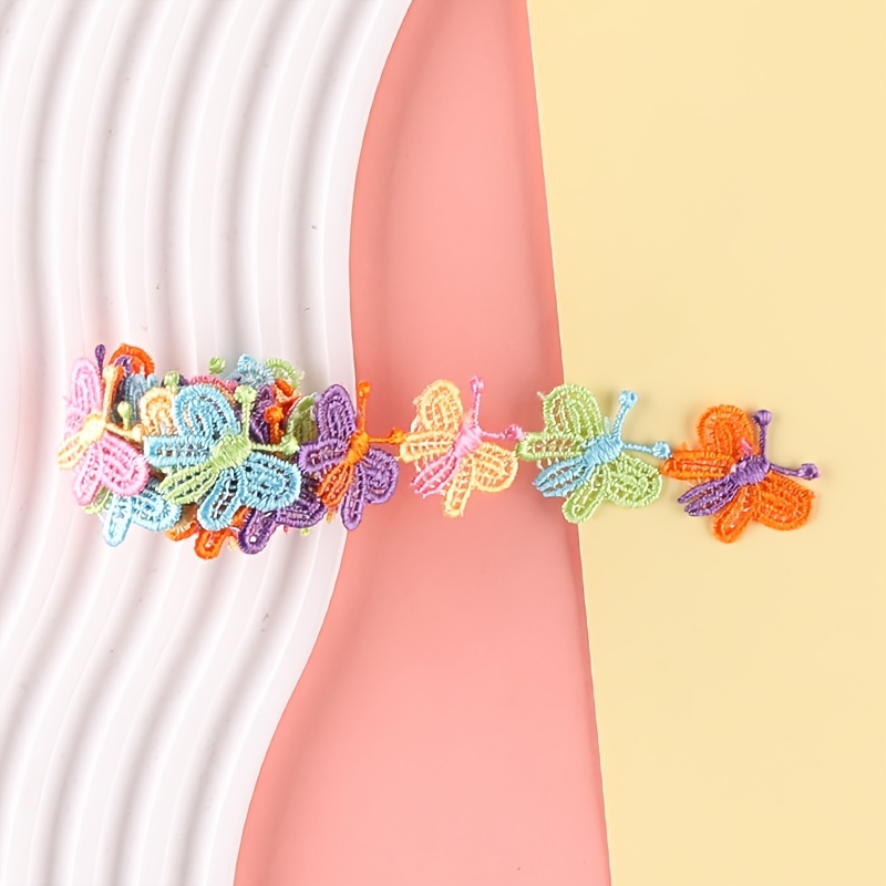 Colorful Butterfly Embroidery Patches Diy Fabric Art Decor Temu