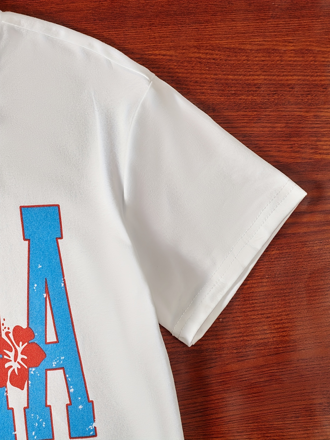 LA Dodgers MLB Floral Graphic White Oversized T-Shirt