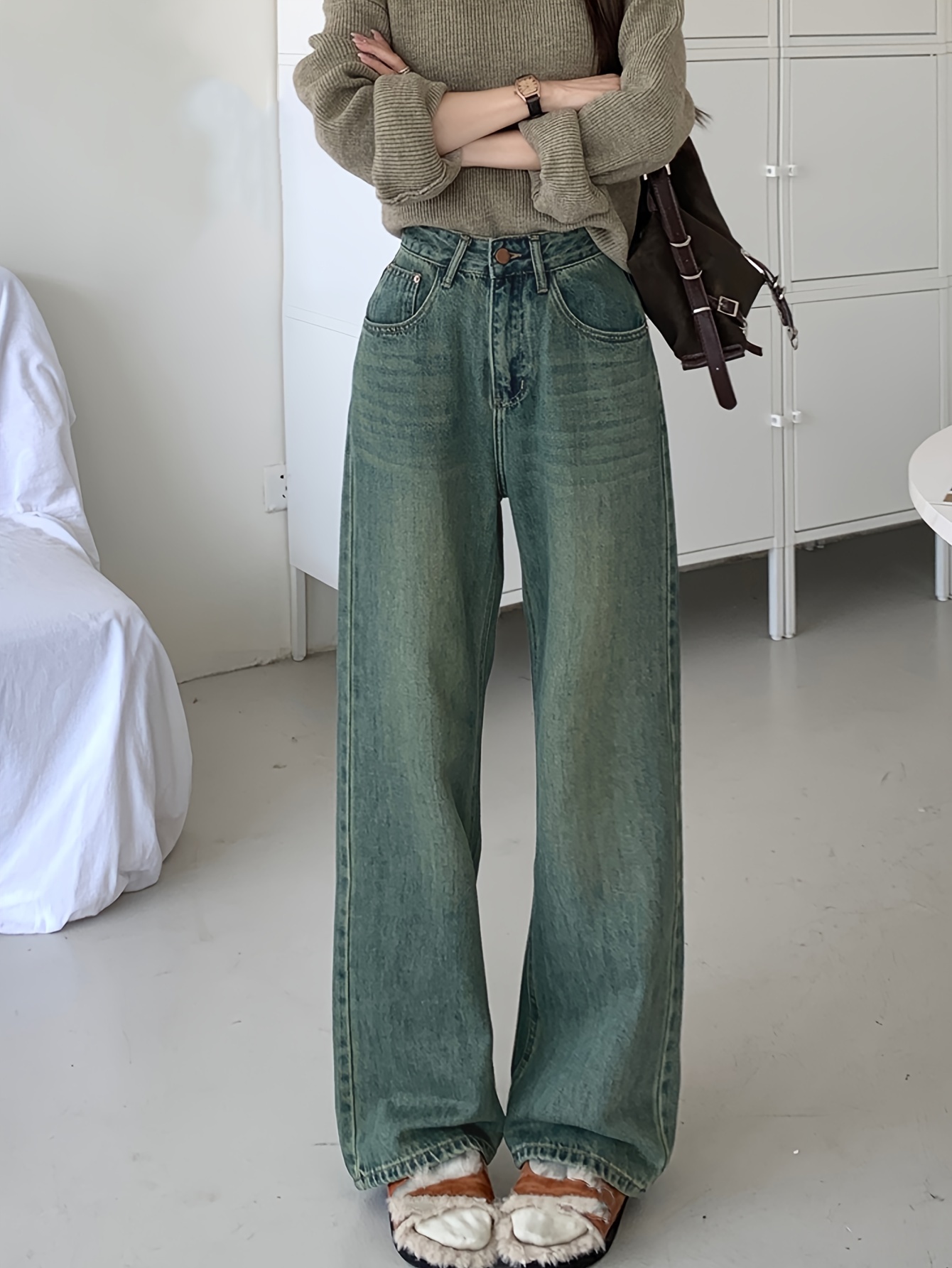 Loose Wide Leg Vintage Long Jeans Pants