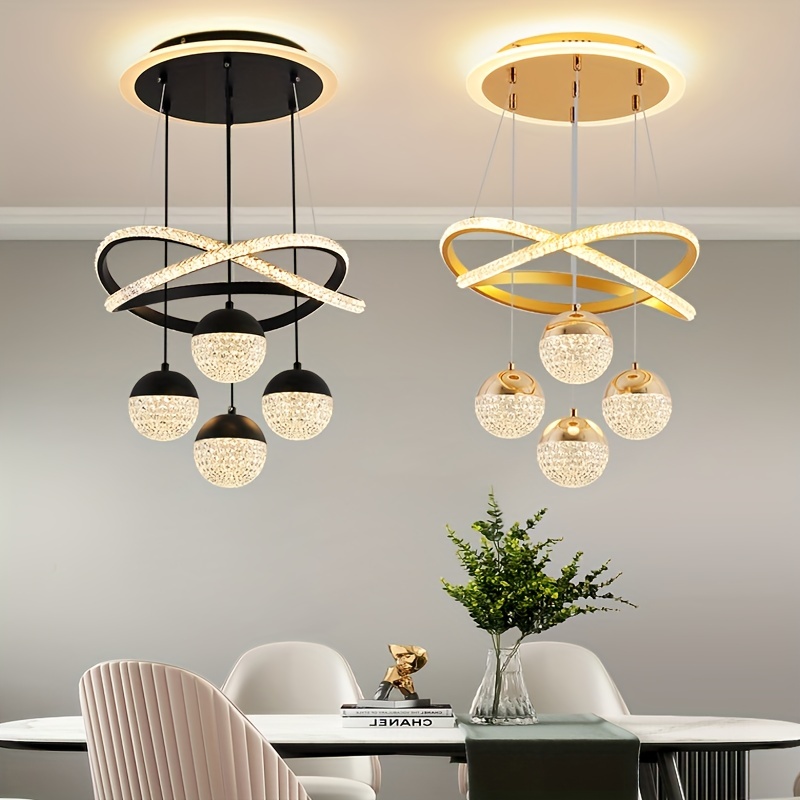 Lustre contemporain à LED plafonnier lampe pour salle à manger restaurant