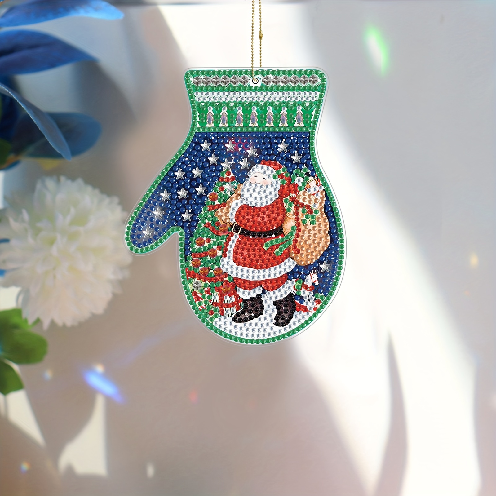 Diy Wind Chime Diamond Art Christmas Pendant Size - Temu