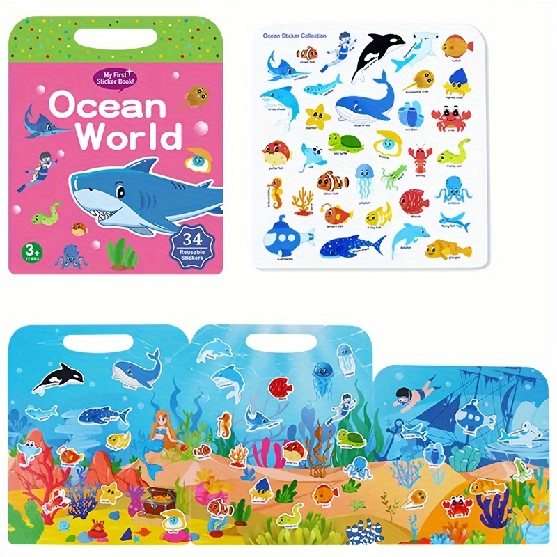 Jelly Sticker Book For Kids, Reusable Sticker Book For Toddlers