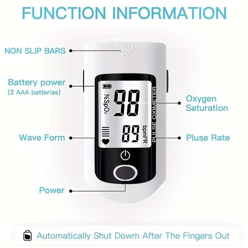 Oxímetro de pulso preciso para la yema del dedo para adultos - Temu