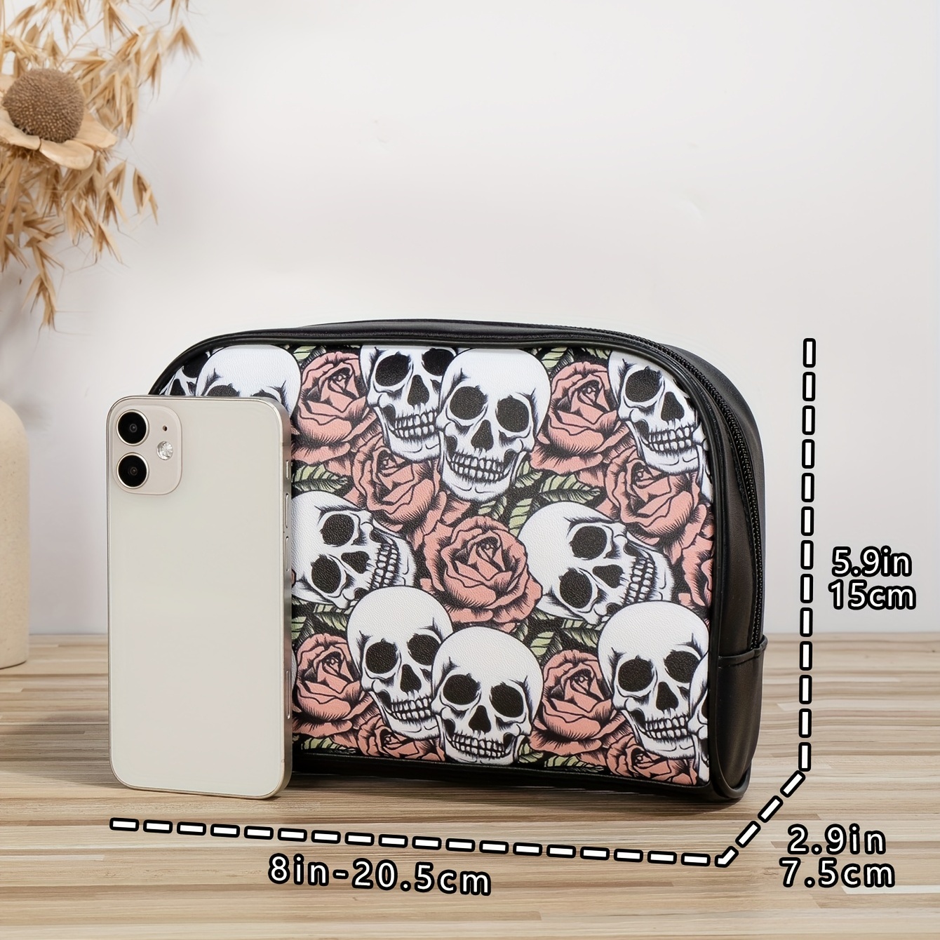 Skull outlet cosmetic bag