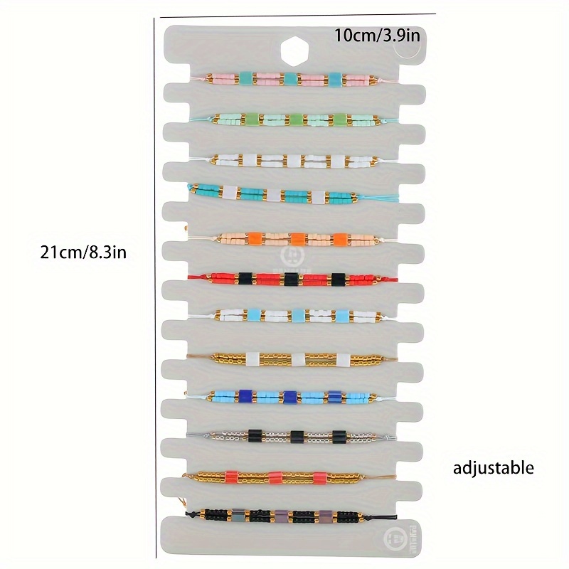 12pcs Multi-Coloured Rice Bead Bracelet Set, Perfect Gift