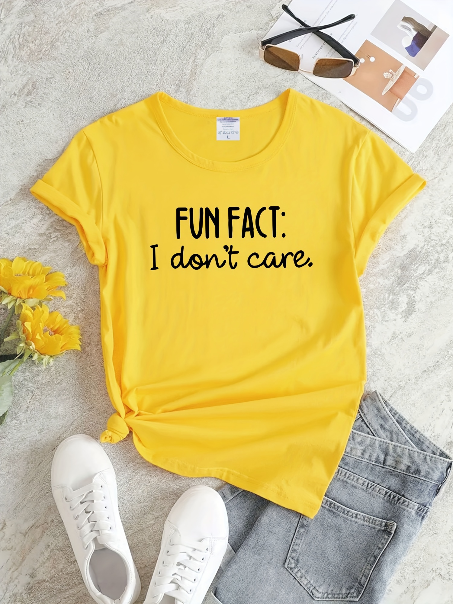 Zunfeo T Shirts for Women- Printed Pullover Funny Cute Tops Happy Fall Yall  Crew Neck Short Sleeve Lantern Sleeve T Shirts Yellow 6 