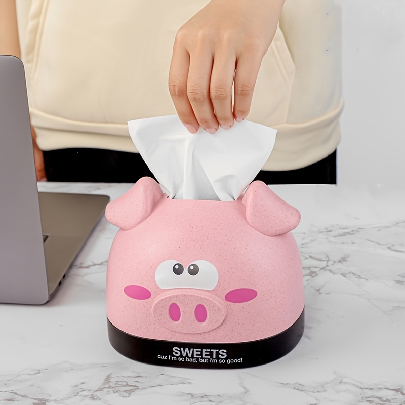 1pc Cartoon Pig Tissue Box Cartoon Facial Tissue Box Funny Toilet Paper  Dispenser Organizer Roll Draw Paper Universal Tissue Storage Box | Check  Out Today's Deals Now | Temu