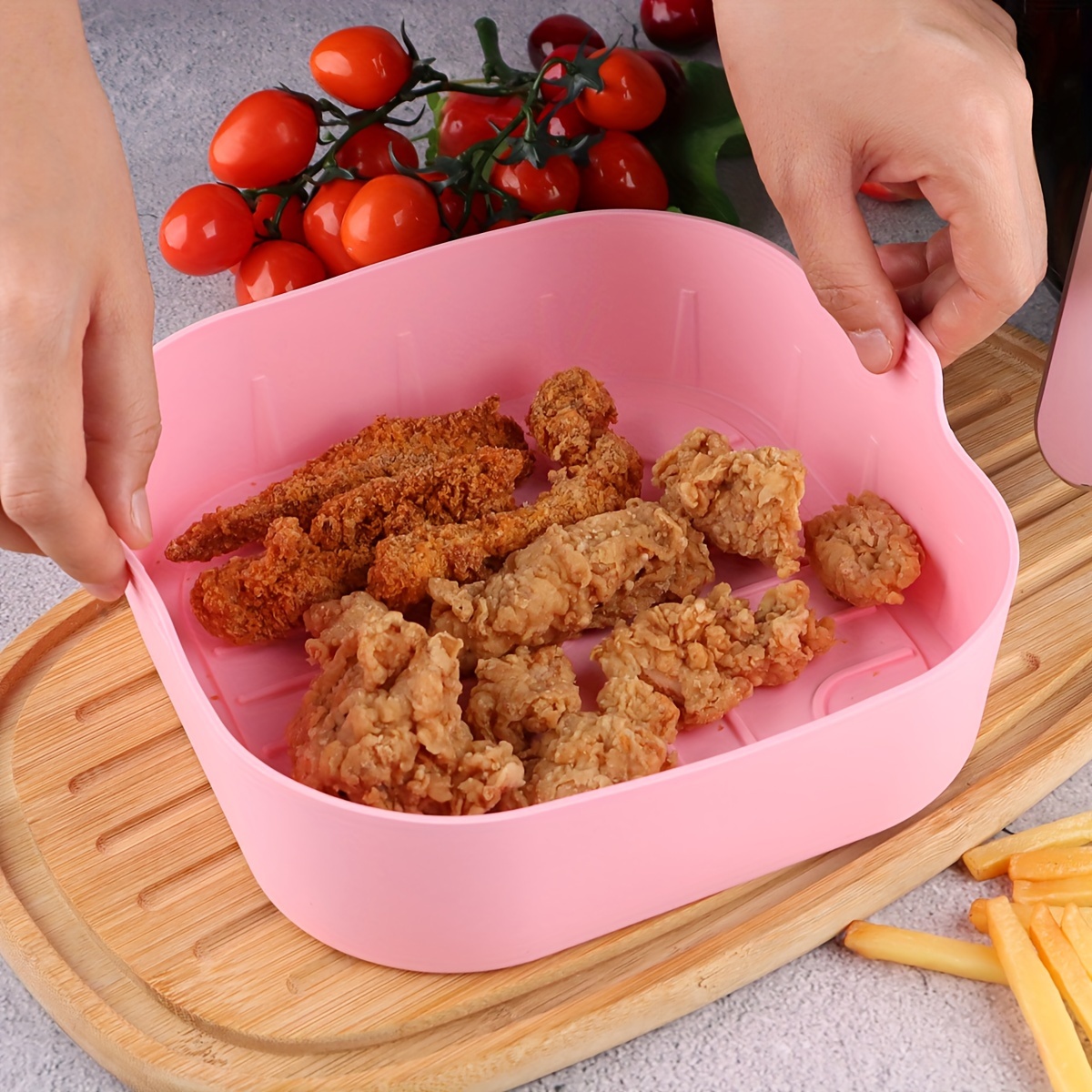 Silicone Air Fryer Liners Square Air Fryer Liners Pot - Temu