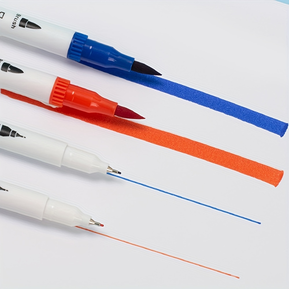 24 Double Tip Brush Pens Art Markers Artist Fine Brush Pen - Temu