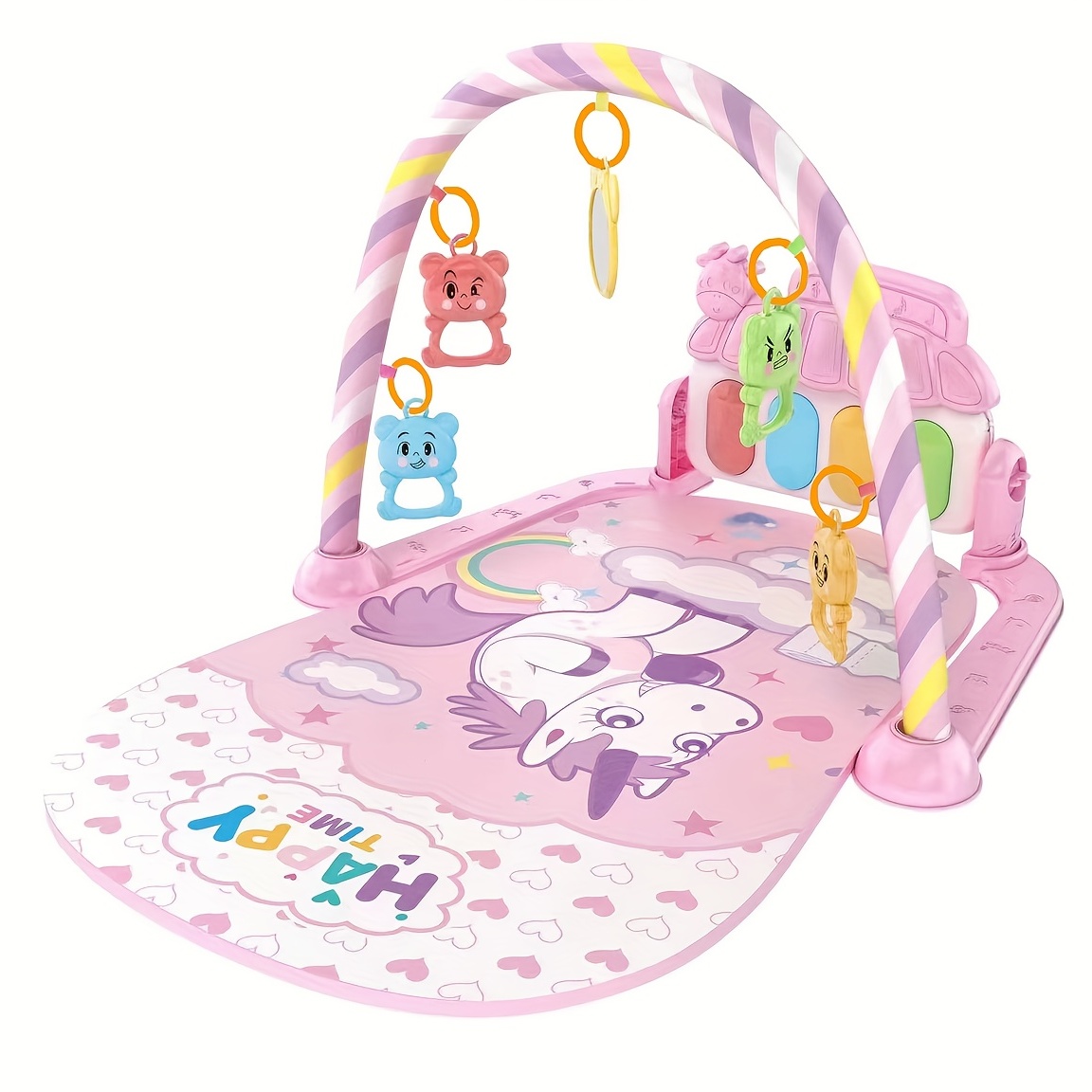  Piano de juguete para bebés de 6 a 12 meses, elefante iluminado  con música, juguetes para bebés de 6, 9, 12, 18 meses, aprendizaje  temprano, teclado de piano educativo, juguetes para