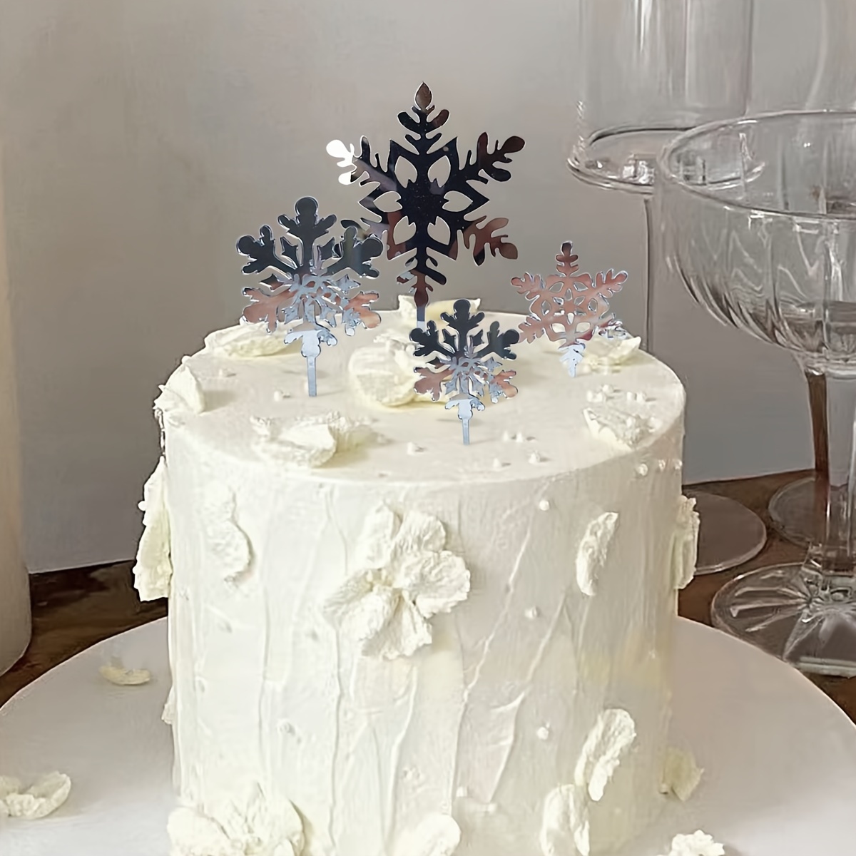 Snowflake Cake Topper Frozen Cake Toppers Decorations Frozen - Temu Italy