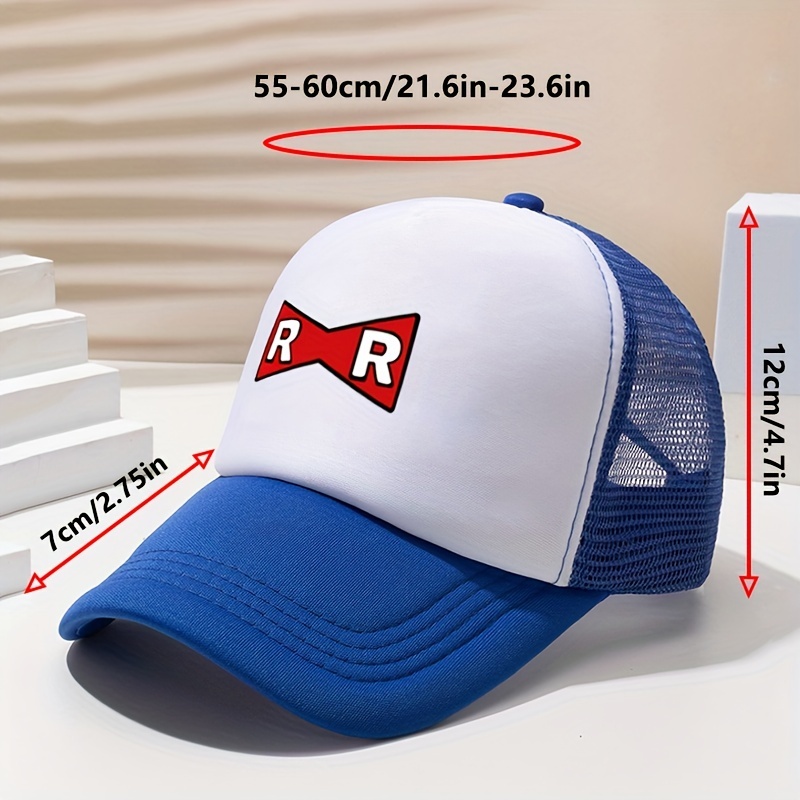 Double R Printed Trucker Hat Color Block Breathable Mesh - Temu