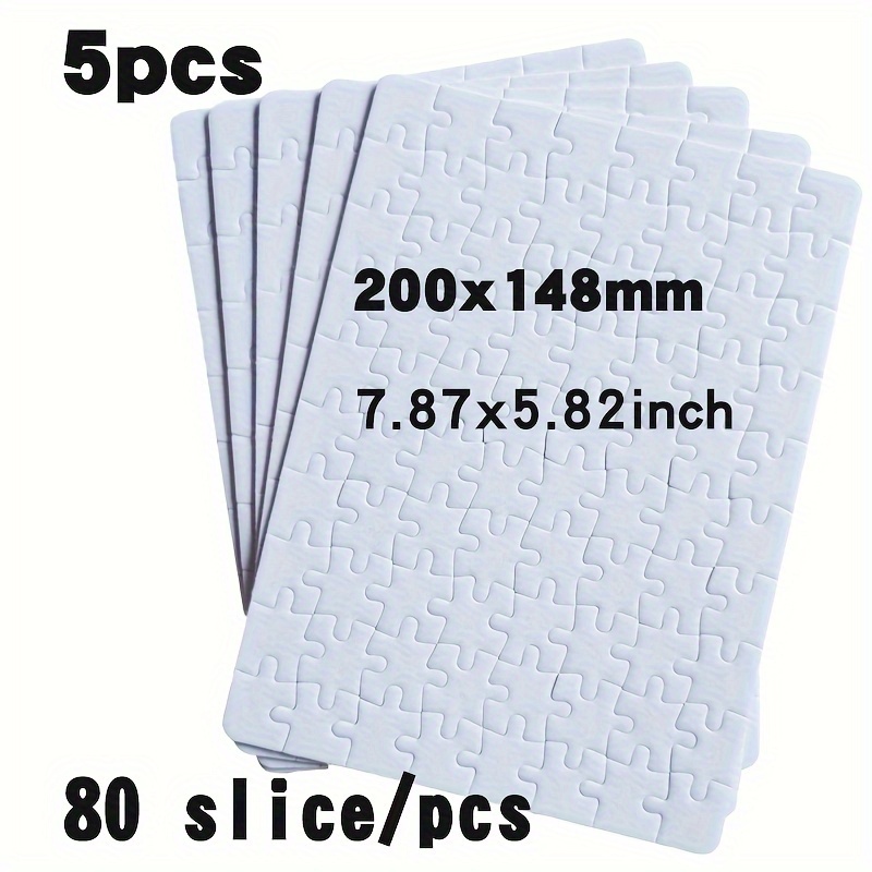 10 Packs Jigsaw Puzzles A4 A5 Sublimation Blanks Puzzles DIY Heat Transfer  Craft 