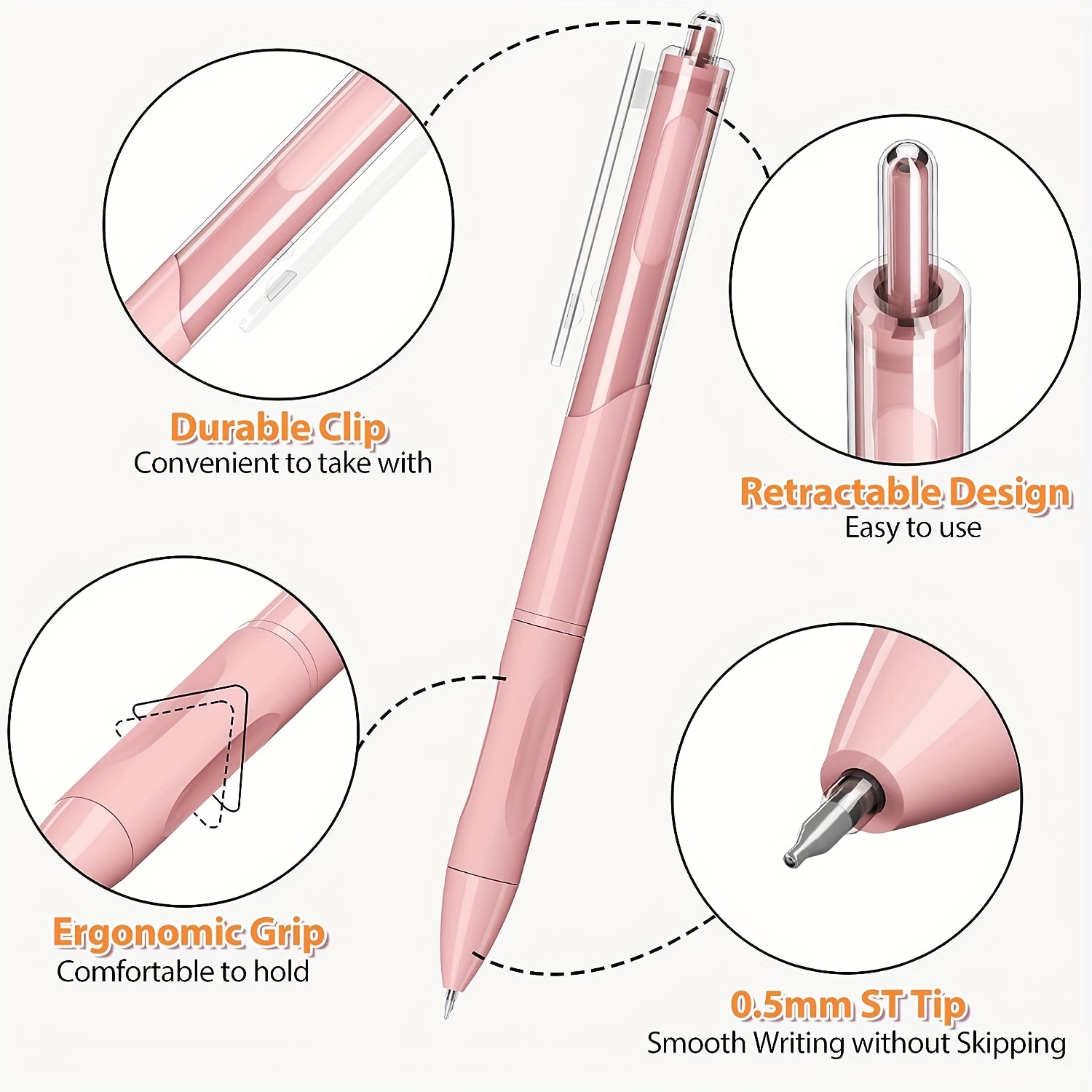 Ballpoint Pens Retractable Pretty Journal Pens For Women And Men Office  Supplies Best Gift Pens For Smooth Writing - Temu