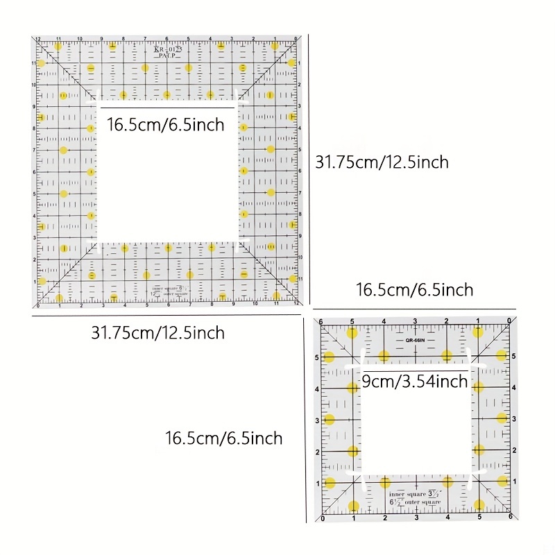 Acrylic Quilting Ruler Transparent Square Quilter Ruler - Temu