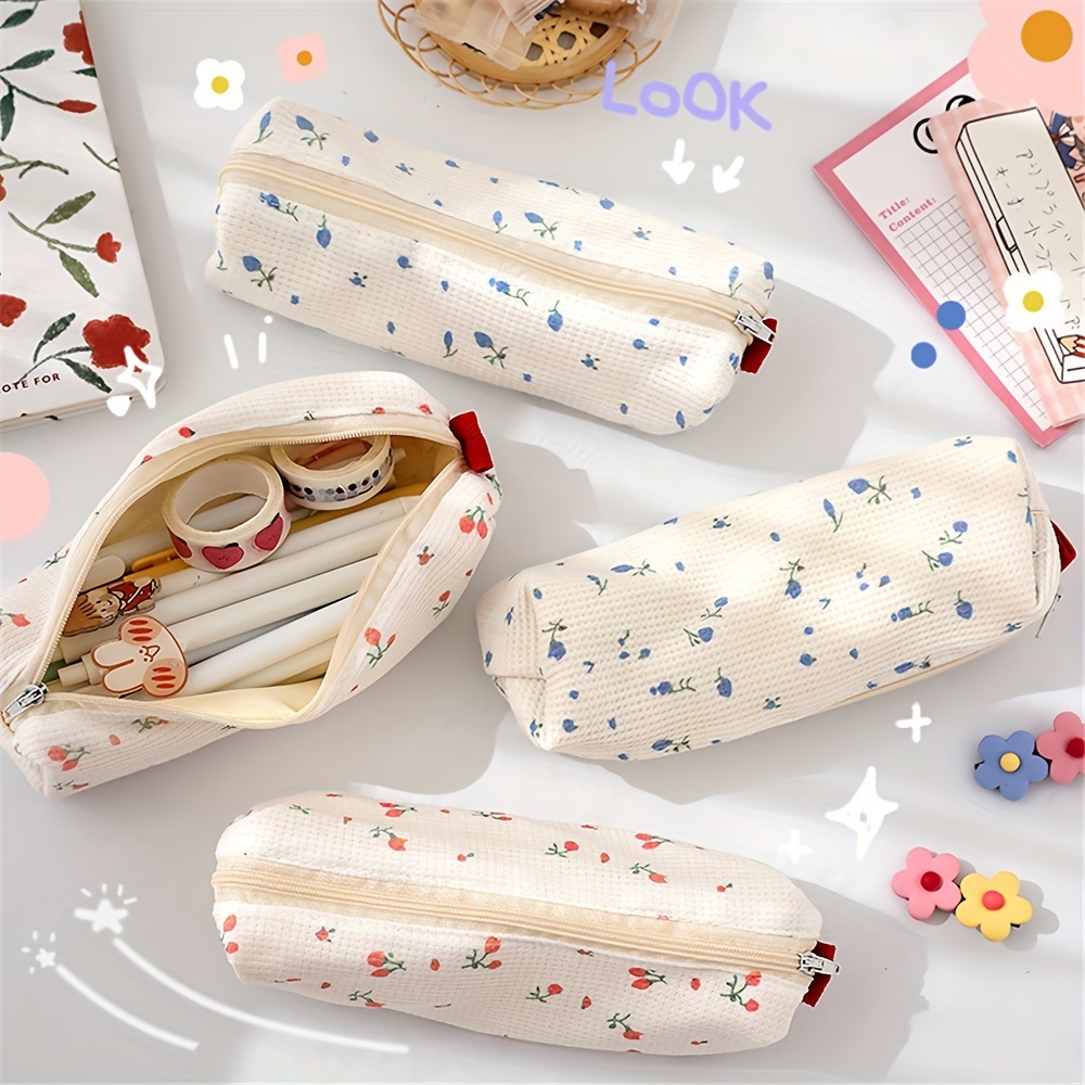 Kawaii Floral Fresh Style Pencil Bag Small Flowers Pencil Cases