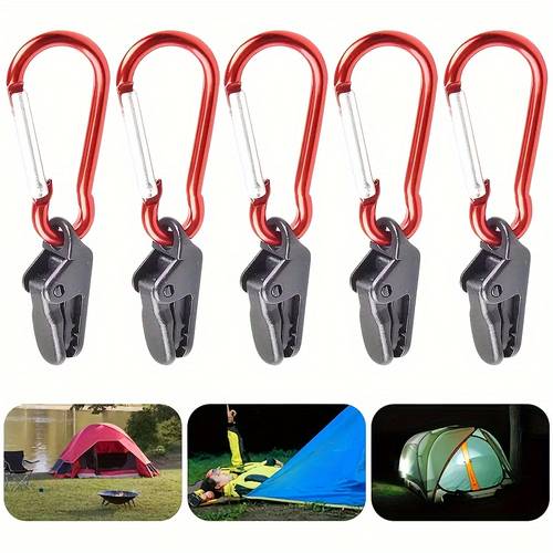 20pcs tarp clip windproof clamp with carabiner awning clamp set for awnings outdoor camping canopies tent
