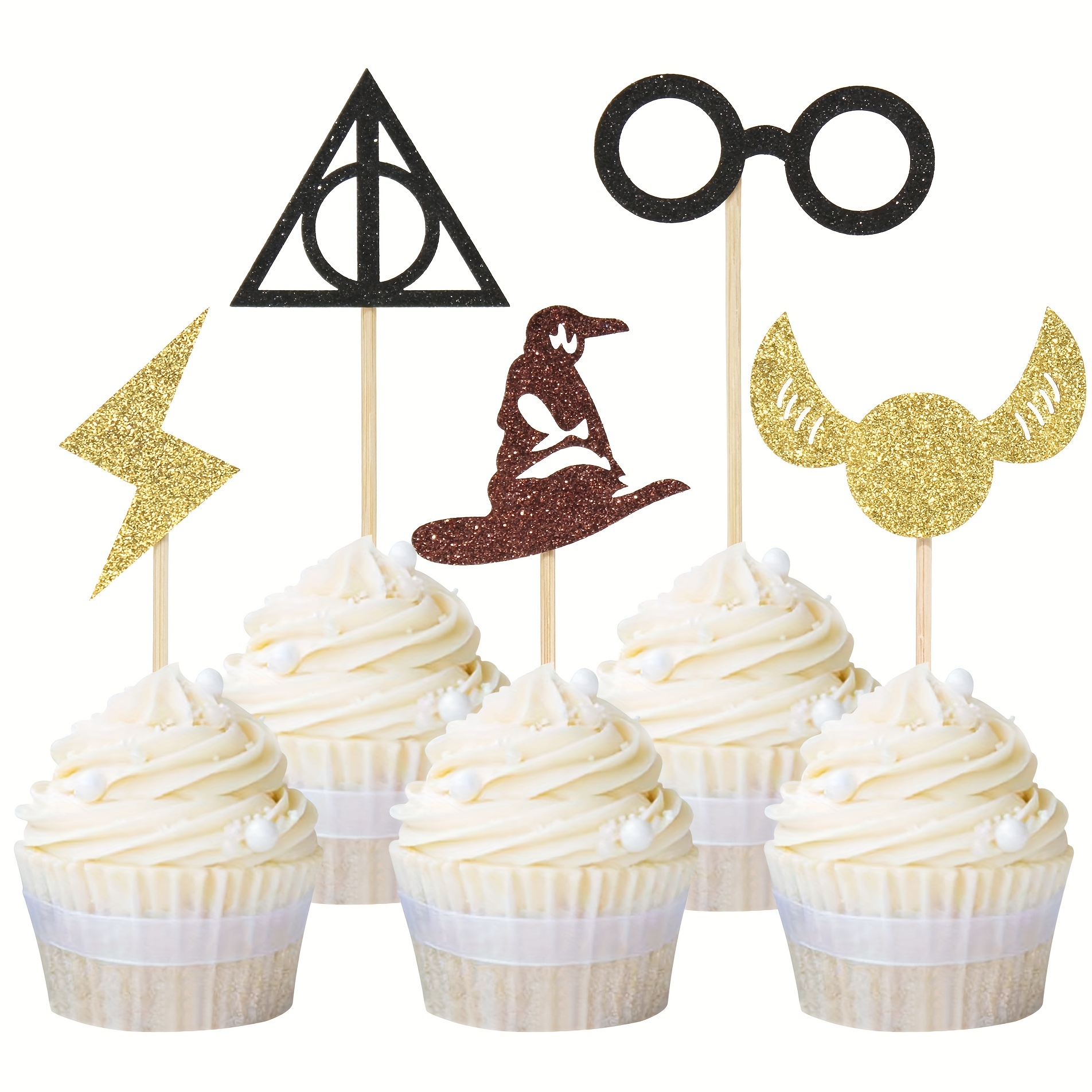 3 Cake toppers Joyeux anniversaire - sorcier