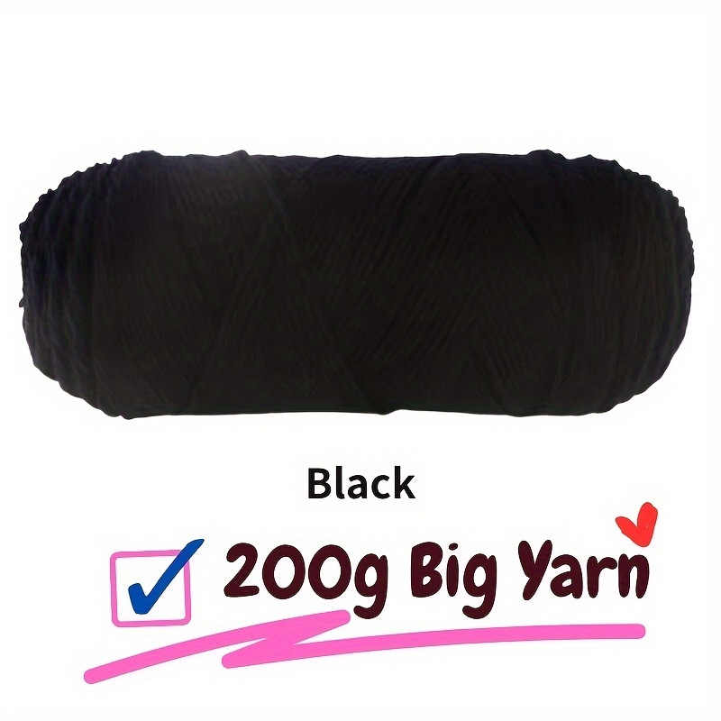TEMU 1 Rolle 200G 100% Acrylgarn Große Rolle Strickgarn Häkelgarn