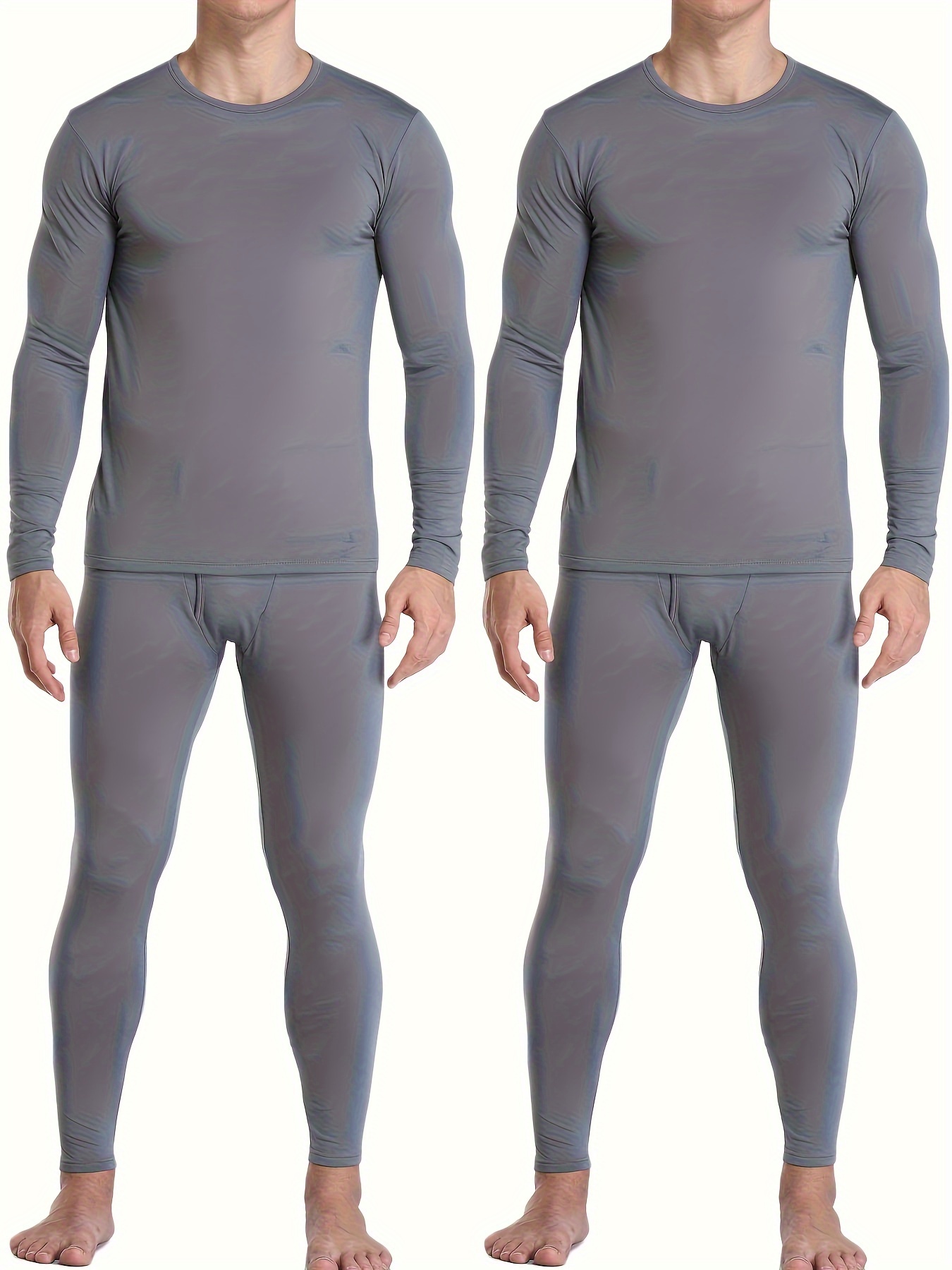 Men Ice Silk Long Thermal Underwear Bottom Elastic Sports Tight