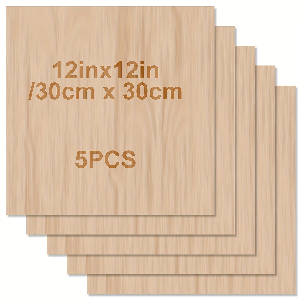 Basswood Sheets 1/16 Wood Sheets- Plywood Boards - 8 Pack of 12x 8  Plywood Board Wood Sheets | Unfinished Wood Crafts Bass Wood Thin Wood  Engraving