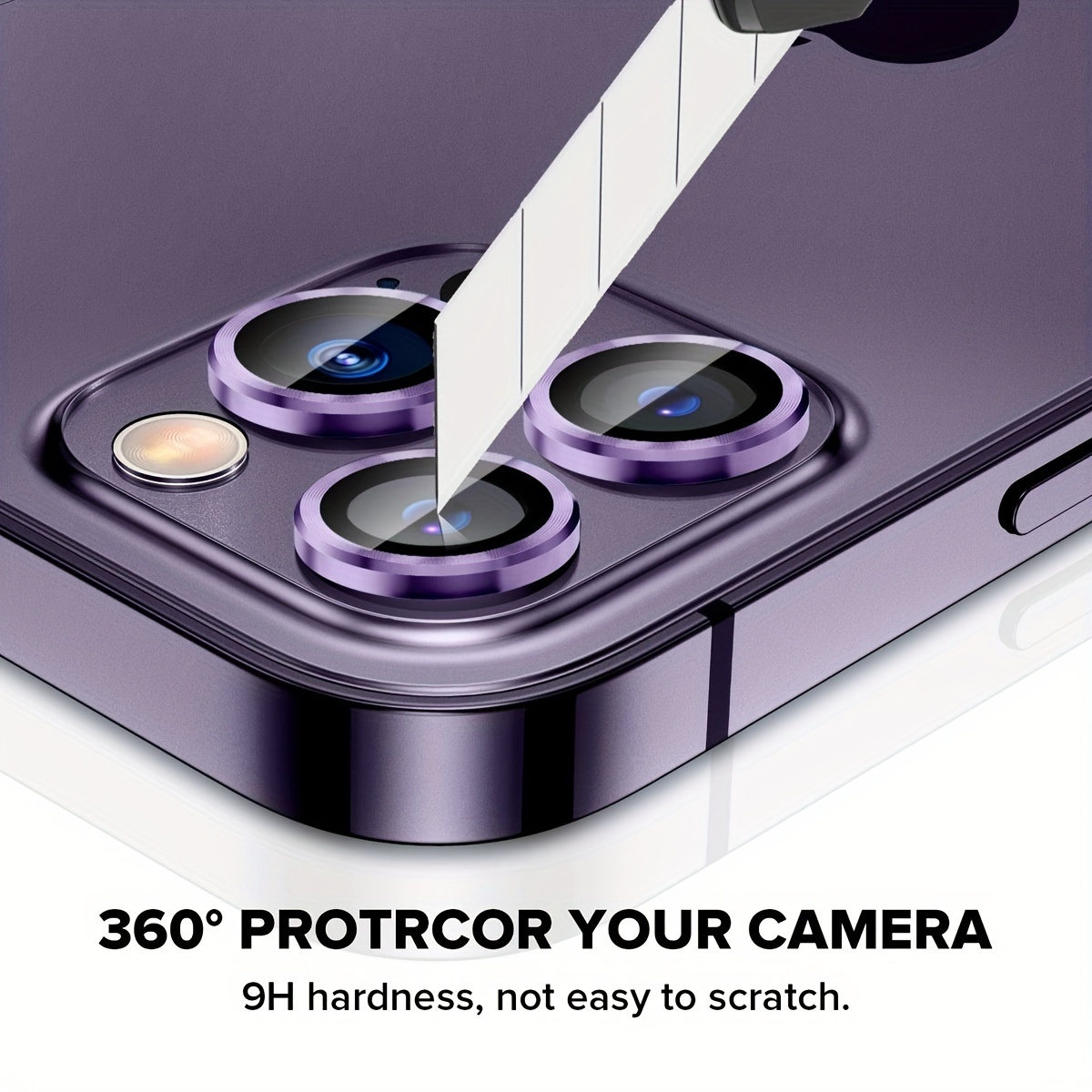 Camera Lens Protector for iPhone 14 ProMax/iPhone 14 Pro, for iPhone 14  ProMax Screen Protector for Lens, 9H Tempered Glass Film Full Cover Sticker