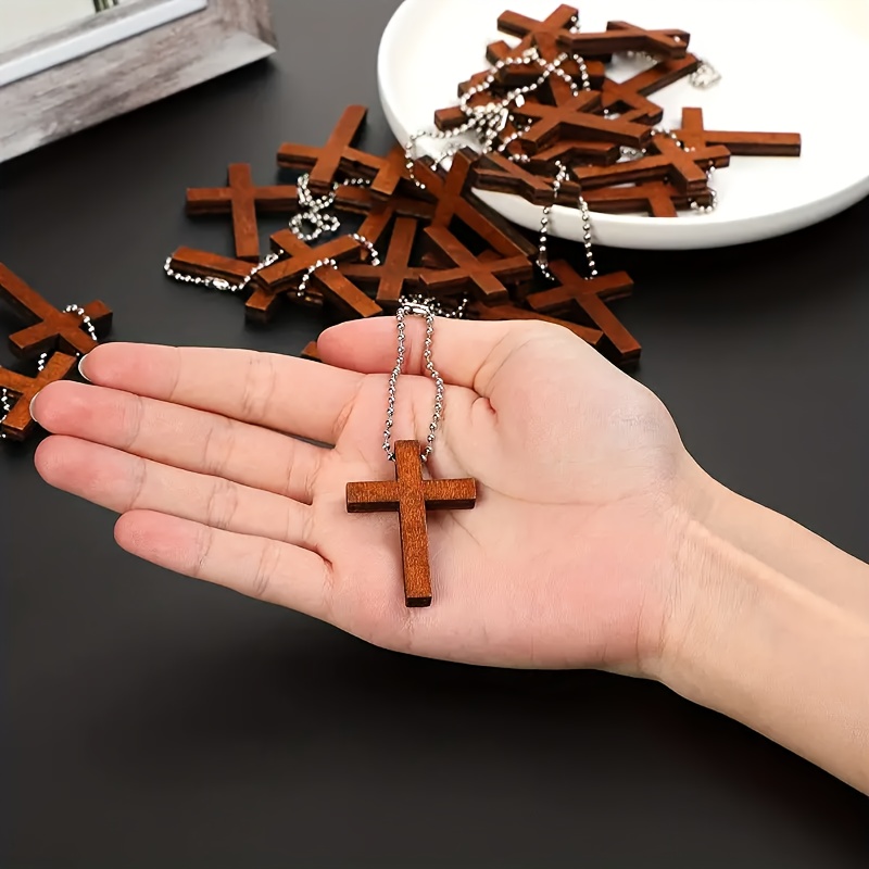 Mini Wooden Crosses Bulk Mini Wood Cross Charm For Craft - Temu