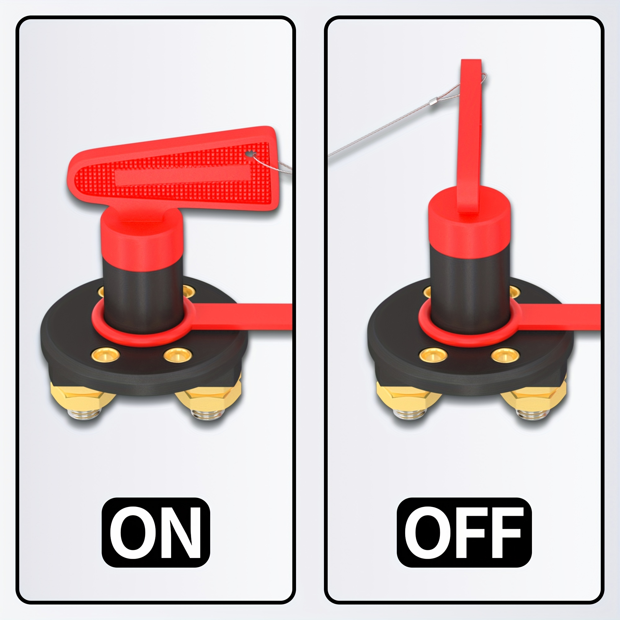 L'interrupteur de déconnexion de la batterie de voiture coupe/coupe  l'isolateur