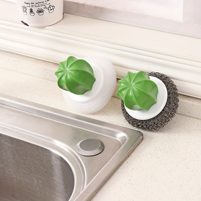 Cleaning Brush Kitchen Cleaning Brush Cactus Dishwashing - Temu