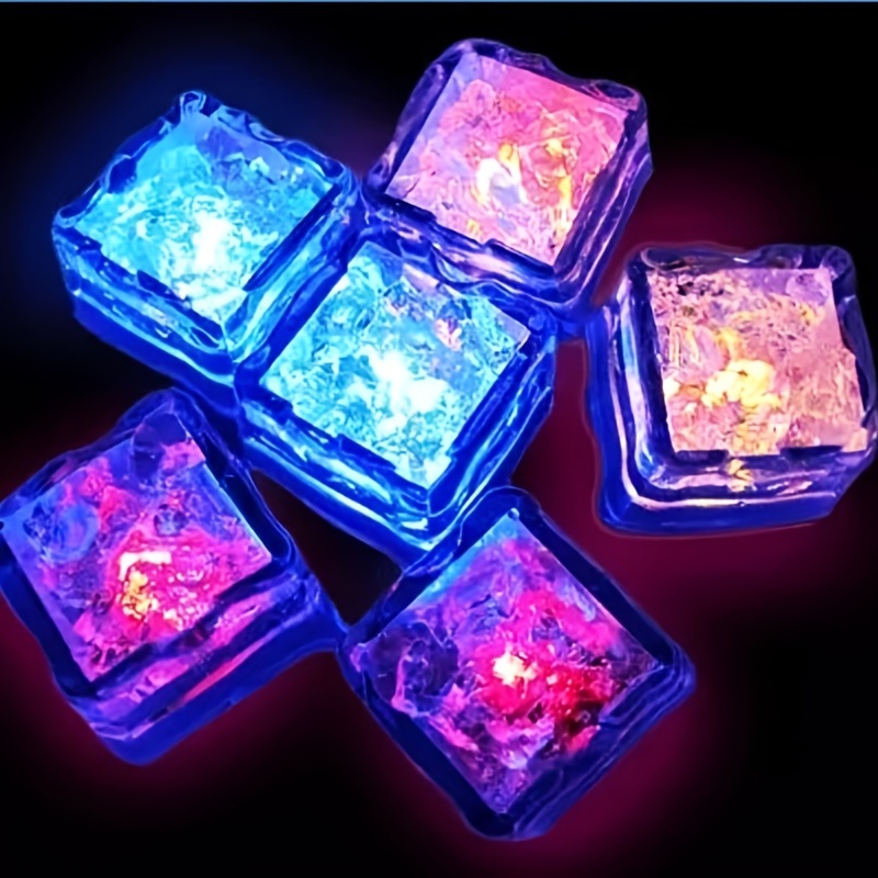 Cubo Ghiaccio A Forma Diamante Led Colorati E Glitter Luce - Temu Italy