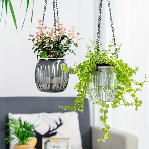 Vaso da fiori autoirrigante vasi per piante da interno vasi per piante da  interno vasi da fiori idroponici in plastica rotonda trasparente -  AliExpress