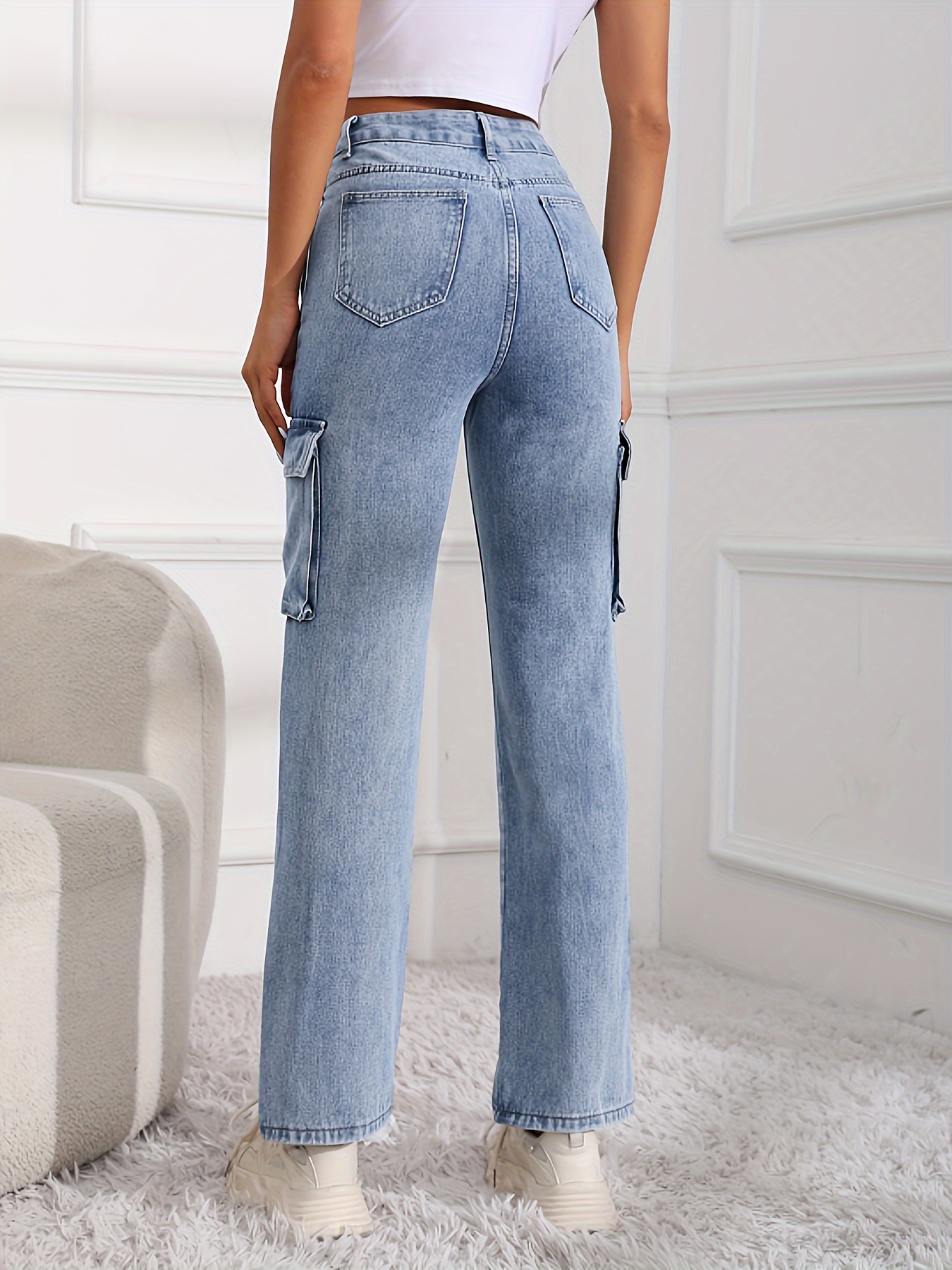 flap pockets washed cargo pants loose fit y2k kpop style Temu