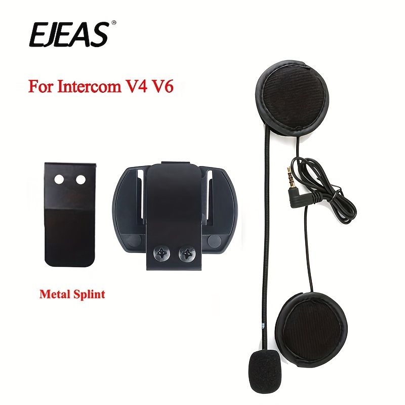 Ejeas V6 Pro Motorcycle Helmet BT Intercom Headphone