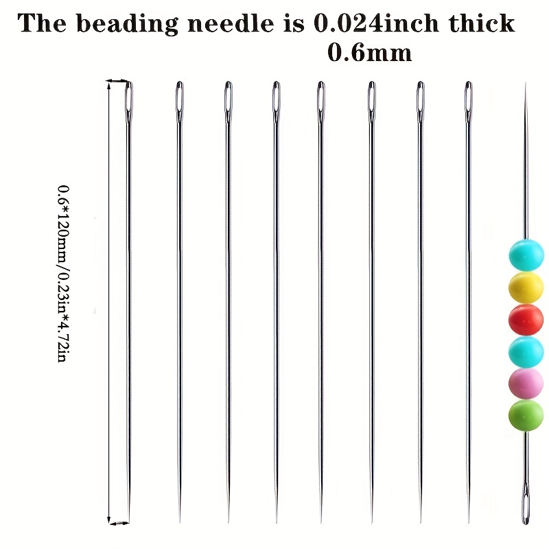 18pcs Beading Needles 6 Sizes Seed Beading Needle Big Eye Beading Needle  Foldable Beading Needle Set For Jewelry Making Bottle With Needle