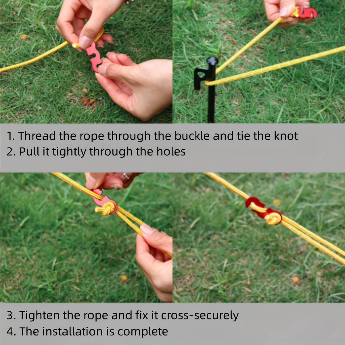 Aluminum Alloy Paracord Buckles Tent S shaped Buckle Wind - Temu