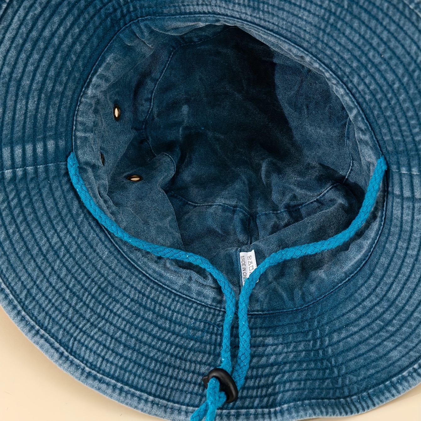 Rhinestone Pentagram Denim Bucket Hat Distressed Sun Hat Boonie Hats