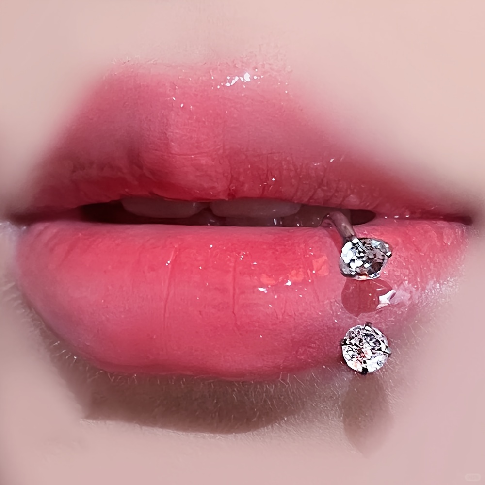 8mm Pink Zircon Star Labret Lip Tragus Helix Piercing -  Denmark