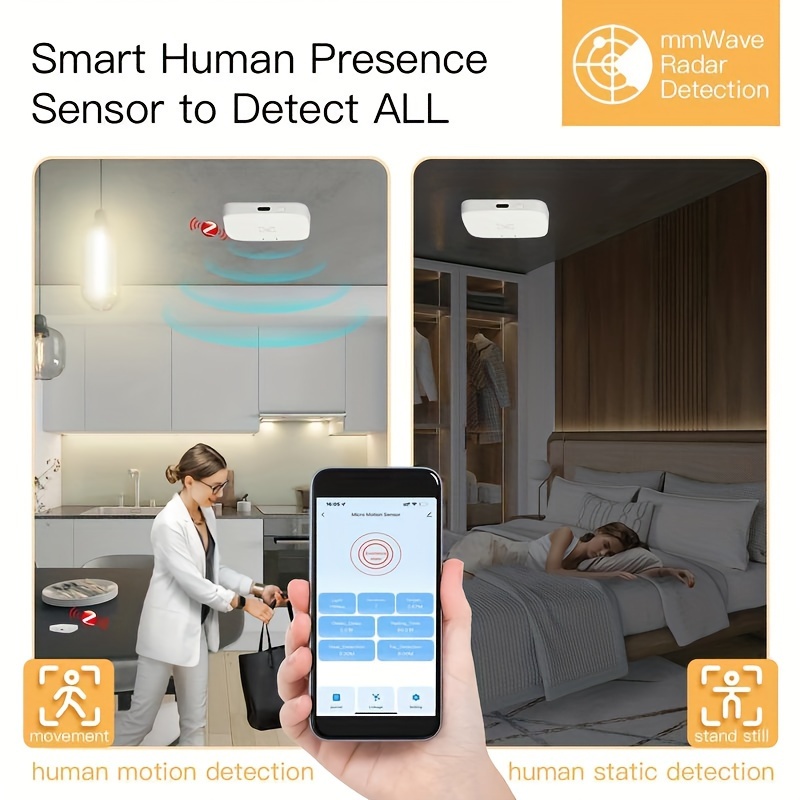 Zigbee Human Presence Sensor Smart Home Tuya Presence Detector Mmwave ...