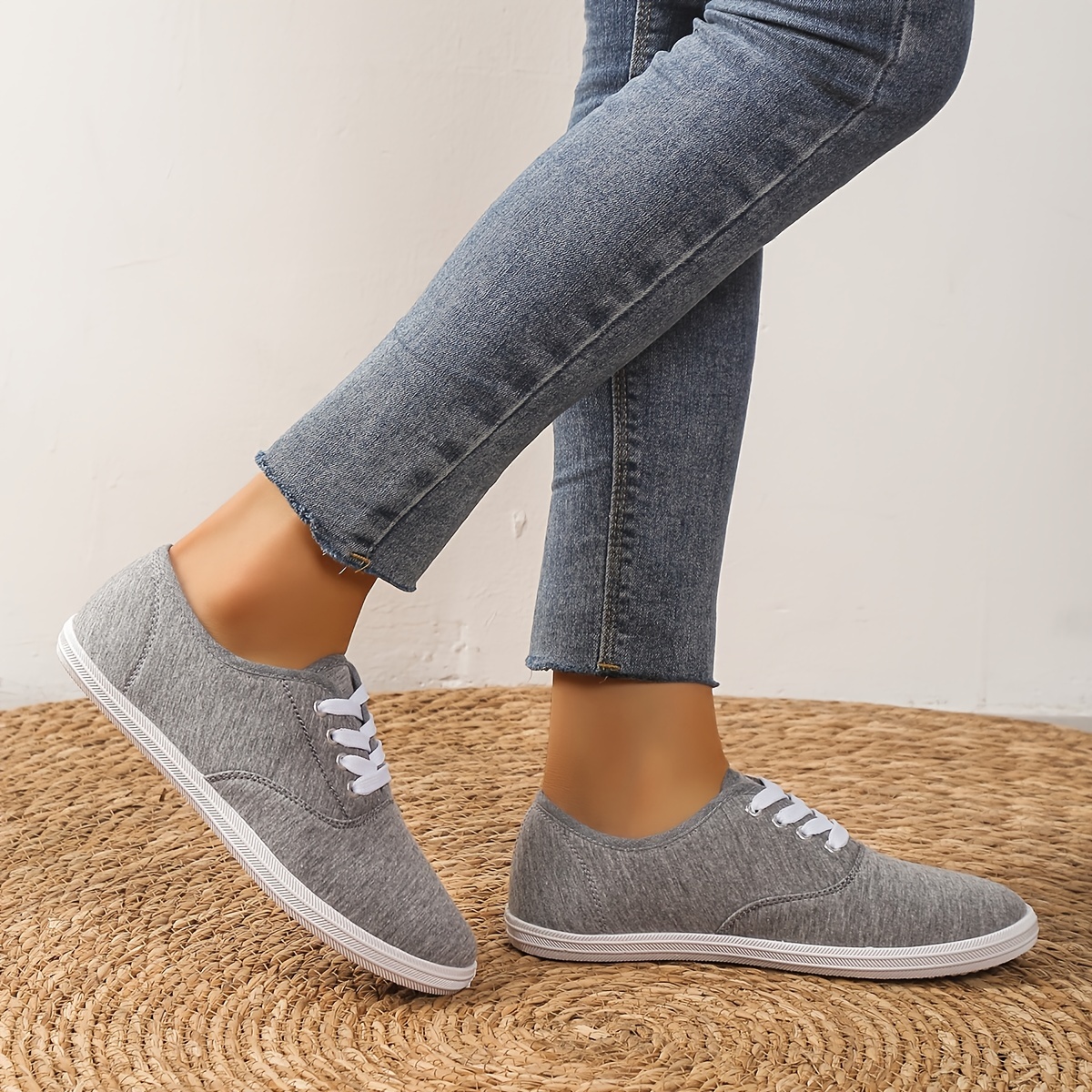 toms del rey canvas lace-up sneakers dark grey