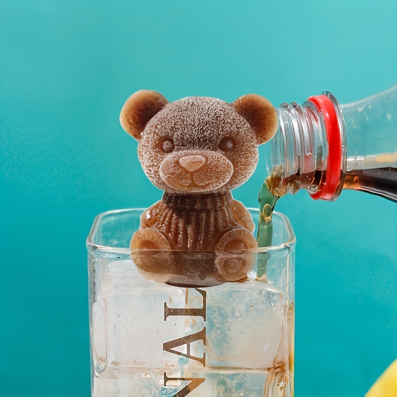 3d Teddy Bear Silicone Ice Cube Mold Perfect For Scotch - Temu