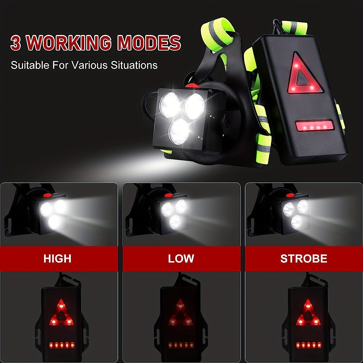 Clip On Running Light, Safety Jogging Led With Strong Magnetic