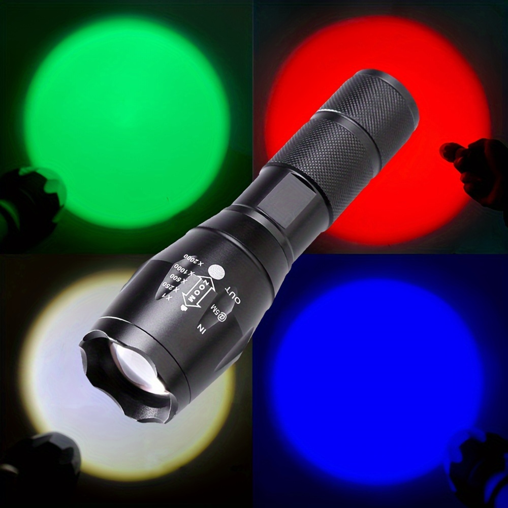 Staaricc Lampe Torche LED Rechargeable Super Puissante, Très Haute  Luminosité, Rechargeable Par USB, Avec Lumière Latérale Rouge, 7 Modes,  Lampe Étanc