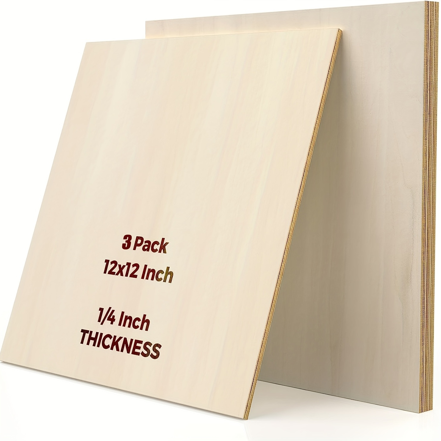 Wood Circles 12 inch, 1/4 Inch Thick, Birch Plywood Discs, Pack of