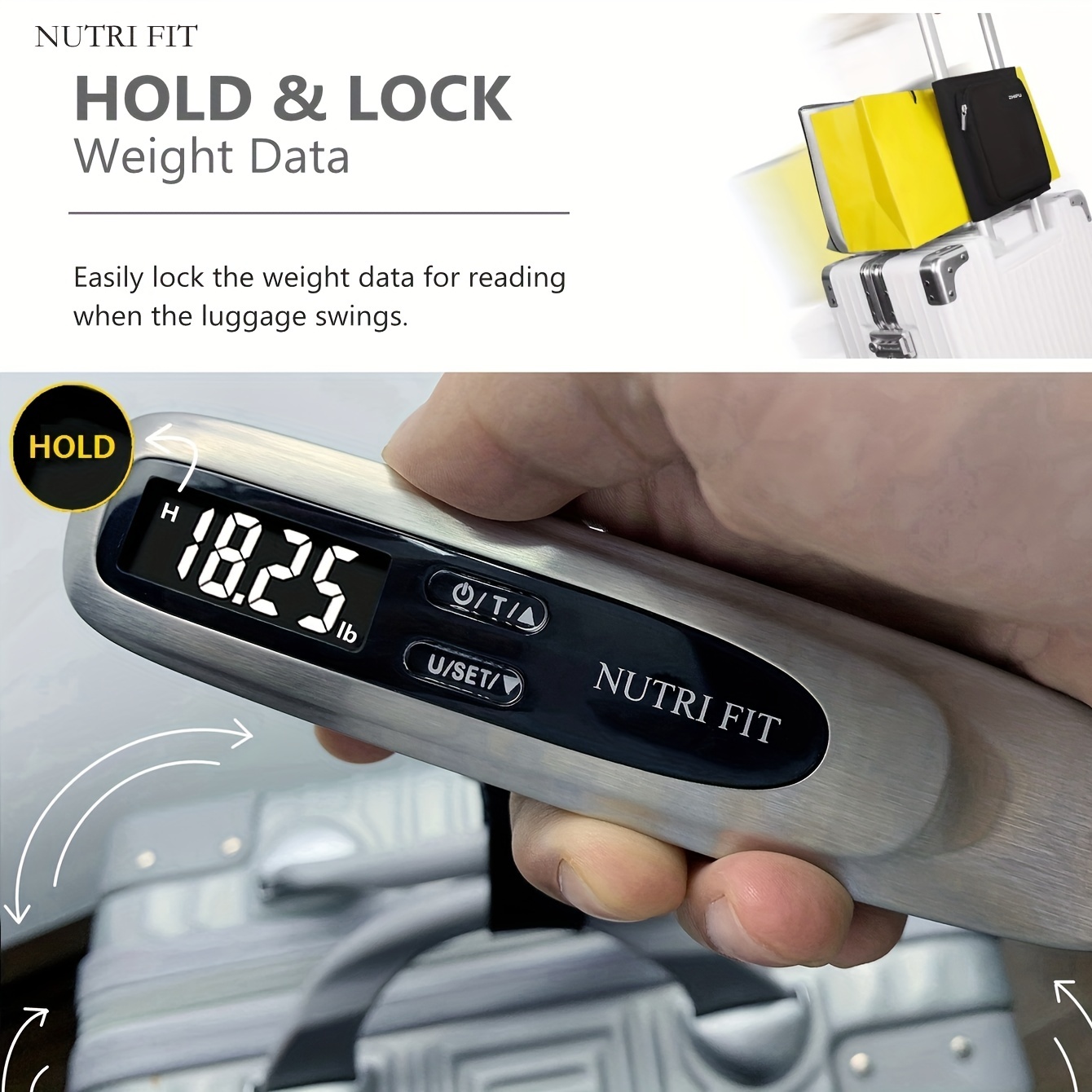 Digital Luggage Weight Scale Heavy Duty 50 Kg/110 Lbs Handheld