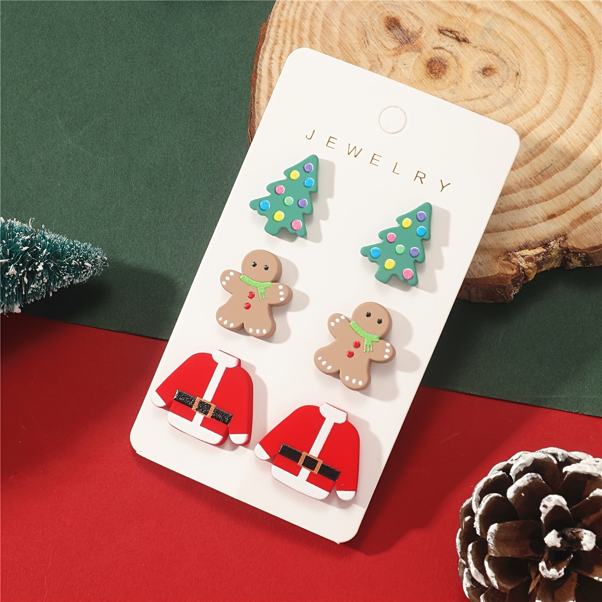 Christmas Jewelry Accessories Adorable Gingerbread Santa - Temu