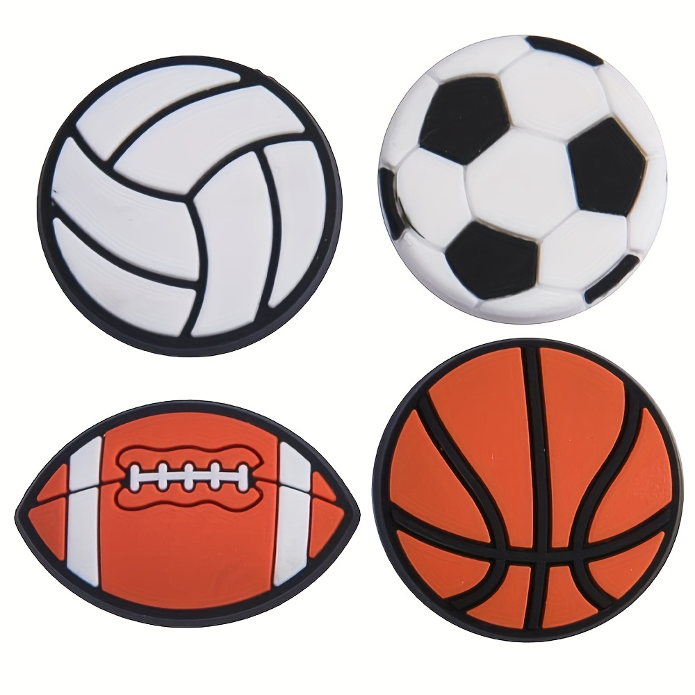 Sports Charms, Ball Charms, Soccer Ball, Basketball, Football, and